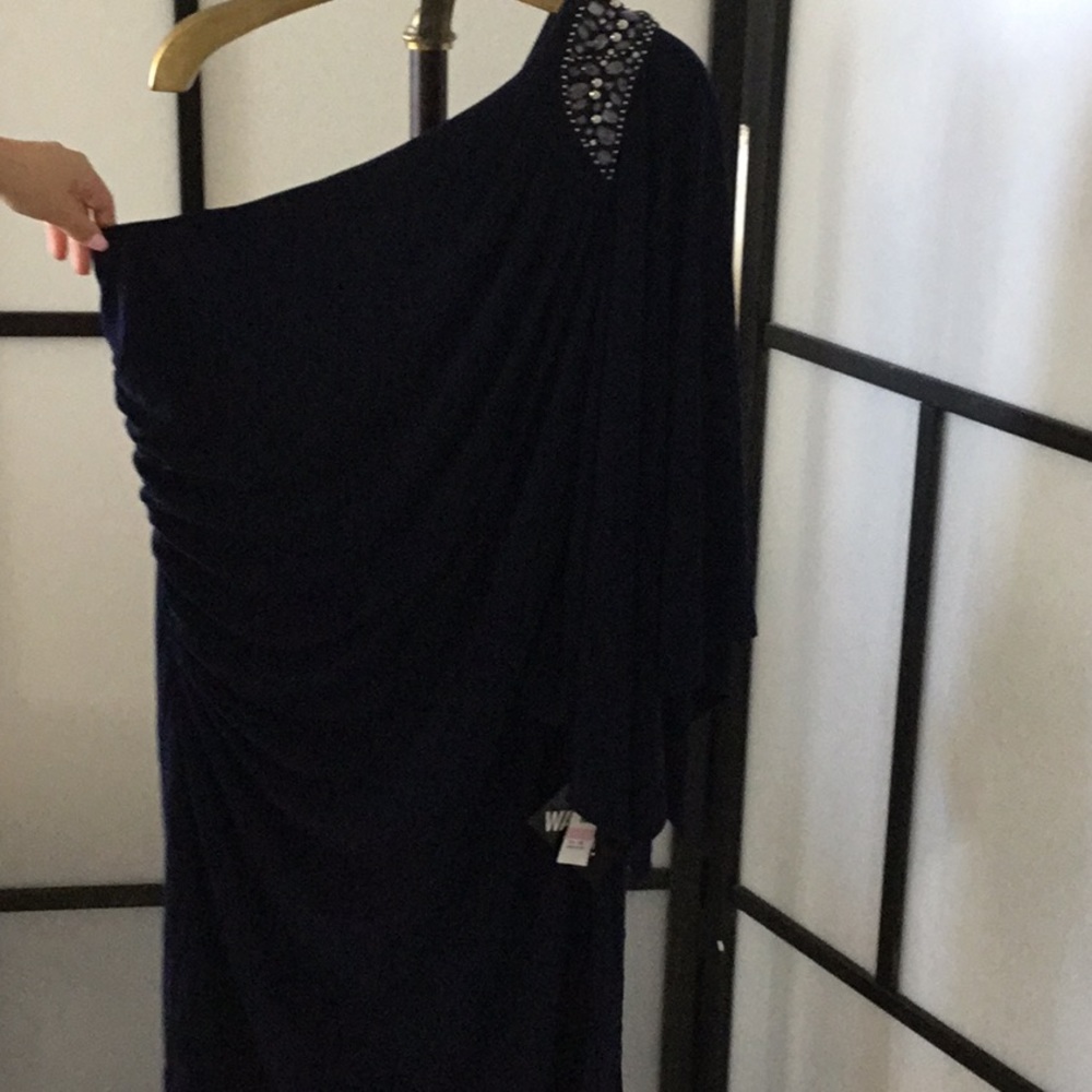 Navy dress with stones